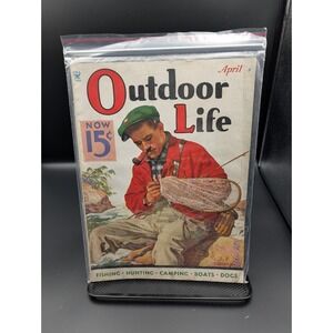 Vintage‎ Outdoor Life Magazine April 1935 Hunting Fishing Outdoorsman